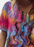 Multicolor Women's T-shirts Tiedye T-shirt LC2528760-22