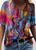 Fantastic Multicolor Tie Dye Graphic Tee Womens
