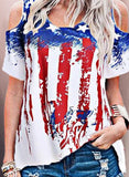 cold shoulder american flag shirt LC2518768-5