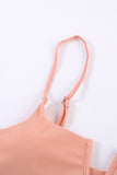 Pink Sky Blue/Pink Ribbed Spaghetti Strap High Cut Bikini LC432948-10