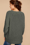 Green Pink/Khaki/Apricot Chill in The Air Sweater LC270016-109