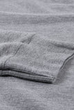 Gray Black/Blue/Gray/Green/Pink Round Neck Ribbed Hemline Solid Sweatshirt LC2531658-11