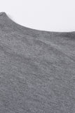 Gray Black/Blue/Gray/Green/Pink Round Neck Ribbed Hemline Solid Sweatshirt LC2531658-11