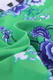 Blue White/Blue/Rose/Flag Print High Waist Printed Smocked Bikini LC411364-5