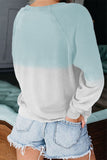 Sky Blue Women's Casual Crewneck Long Sleeve Tie-Dyed Sweatshirt LC252958-4