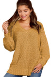 Brown Pink/Khaki/Apricot Chill in The Air Sweater LC270016-17
