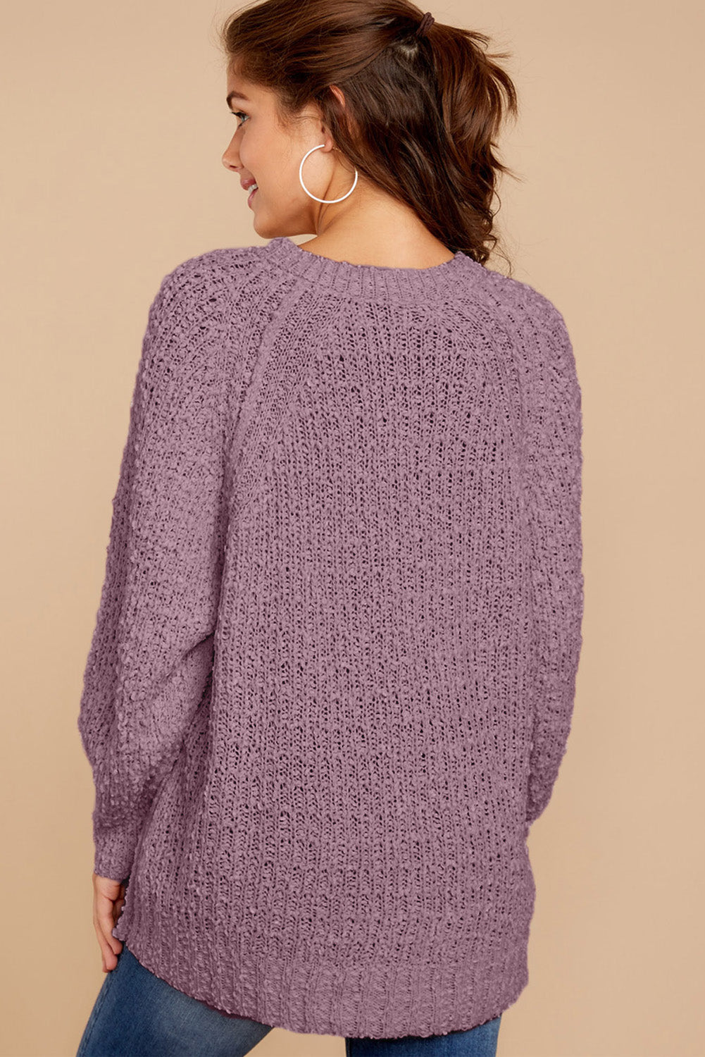 Purple Pink/Khaki/Apricot Chill in The Air Sweater LC270016-8