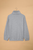Gray Black/Red/Pink/Gray/Brown Zipped Collar Sweatshirt LC2537889-11