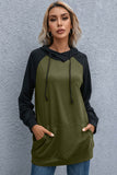 Green Contrasting color sweater dress LC2210242-9