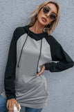 Gray Contrasting color sweater dress LC2210242-11