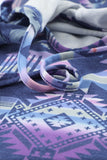 LC2538330-22-S, LC2538330-22-M, LC2538330-22-L, LC2538330-22-XL, LC2538330-22-2XL, Multicolor Lightweight Aztec Print Pullover Hoodie V-Neck Drawstring Sweatshirts