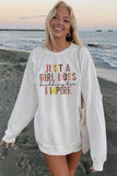 Women's White Slogan Print Plus Size Longline Sweatshirt