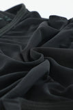 Black Pattern Print Spaghetti Strap Mesh Sheer Bodysuit LC32869-2