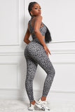 Gray Gray/Brown Cheetah Print Sport Bra Pants Set Tie-dye Print Sport Bra Pants Set LC26081-11