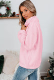 Pink Black/Red/Pink/Gray/Brown Zipped Collar Sweatshirt LC2537889-10