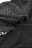 Black Cold Shoulder Metallic Halter Neck Bodycon Mini Dress LC229979-2