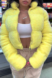 Yellow Cashmere Wool Coat