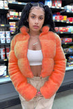 Orange Cashmere Wool Coat