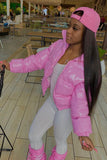 Pink Cotton-padded jacket LC856056-10