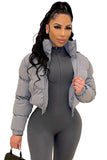 Gray Short women's cotton jacket LC856057-11