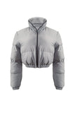 Gray Short women's cotton jacket LC856057-11