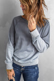 Gray Women's Casual Crewneck Long Sleeve Tie-Dyed Sweatshirt LC252958-11