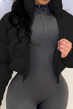 Black Short women's cotton jacket LC856057-2