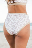 White Leopard/Zebra Print Sleeveless Halter Neck Bikini Swimwear LC433013-1