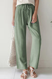 Green Black/Navy Blue/Army Green/Beige/Apricot Elastic Waist Straight Leg Loose Casual Pants LC772872-9