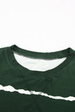 Green Green/Pink/Gray/Black Tie-dye Stripe Casual T-Shirt LC2521960-9