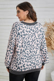 Camicetta con stampa leopardata Taglie forti per donne piene