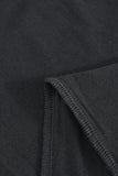 Black Black/Sky Blue/Blue/Green/Gray Button U Neck Drawstring High Waist Jumpsuit LC643586-2
