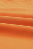 Orange White/Black/Green/Orange Solid Lace Splicing Sleeveless Top LC2564991-14