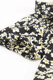 Black Black/Red/Blue/Yellow/Purple/Gray Floral Print Smocked Ruffled V Neck T-shirt LC25112774-2