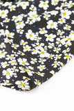 Black Black/Red/Blue/Yellow/Purple/Gray Floral Print Smocked Ruffled V Neck T-shirt LC25112774-2