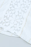 White White/Black/Sky Blue/Pink Floral Lace Crochet Swiss Dot Tank Top LC2564983-1