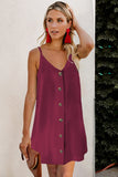 Red White/Black/Blue/Green/Apricot Buttoned Slip Dress LC220704-3