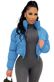 Blue Short women's cotton jacket LC856057-5