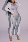 White Body Printing Maxi Dress