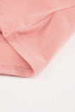 Pink White/Black/Purple/Pink/Khaki Solid Ruffled Short Sleeve T-shirt LC25213433-10