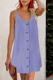 Purple White/Black/Blue/Green/Apricot Buttoned Slip Dress LC220704-8