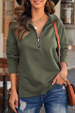 Green Black/Blue/Green/Pink/Gray Zip Pullover Long Sleeve Collar Sweatshirt LC2538527-9