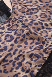 Leopard Plus Size Leopard Cami Shorts Two-piece Lingerie Set LC35133-20