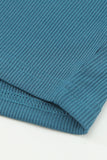 Sky Blue Black/Blue/Navy Blue/Gray Tie Front Knit Midi Dress LC618684-4