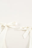 White White/Black/Pink/Beige Lace-up Ruffled Sleeveless Mini Dress LC2210746-1