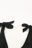 Black White/Black/Pink/Beige Lace-up Ruffled Sleeveless Mini Dress LC2210746-2