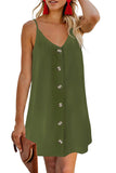 Green White/Black/Blue/Green/Apricot Buttoned Slip Dress LC220704-9