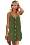 Green White/Black/Blue/Green/Apricot Buttoned Slip Dress LC220704-9