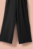 Black White/Black/Red/Blue/Apricot Flutter Sleeve Smocked Wide Leg Jumpsuit LC643773-2