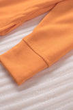 Orange Triple Colorblock Zipper Sweatshirt   Colorblock Leopard Zipper Sweatshirt LC2539002-14